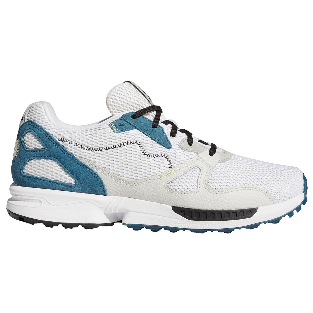 adidas Men’s Adicross ZX PRIMEBLUE Waterproof Spikeless Golf Shoes, Mens, White/navy, 7 | American Golf