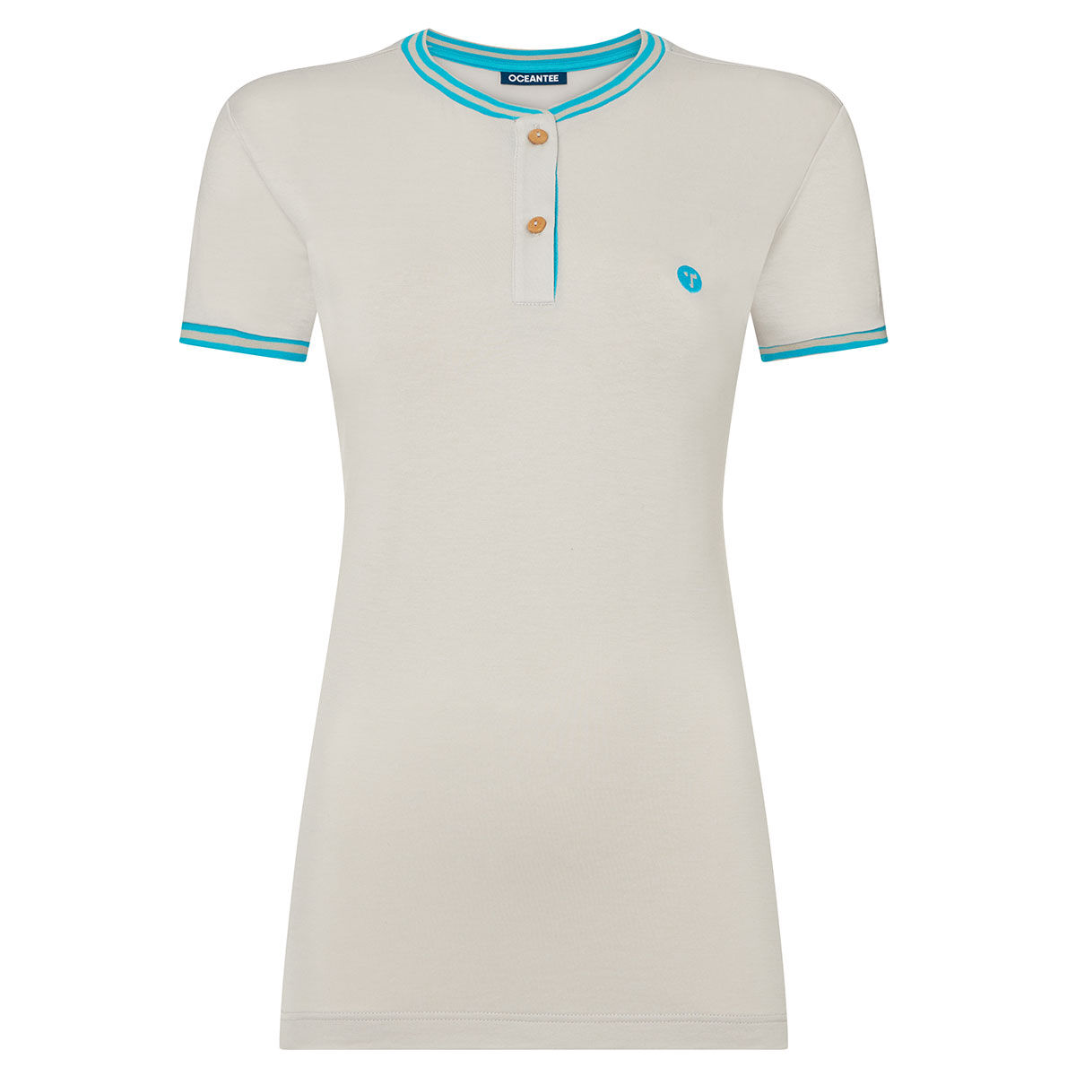Ocean Tee Womens Oceanic Breathable Golf Polo Shirt, Female, Light grey, Large | American Golf