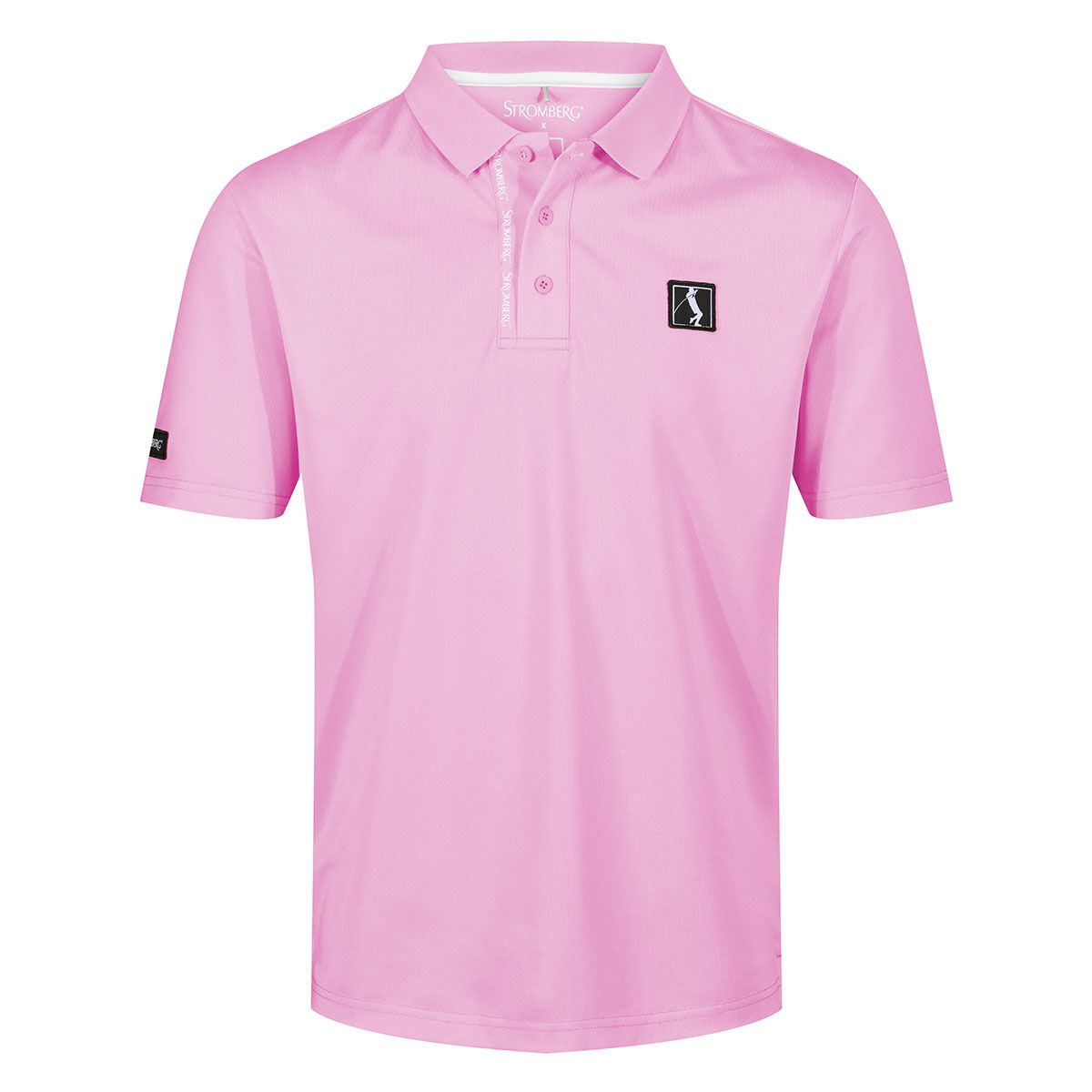 Stromberg Men’s Lee Sharpe Placket Golf Polo Shirt, Mens, Pink, Small | American Golf
