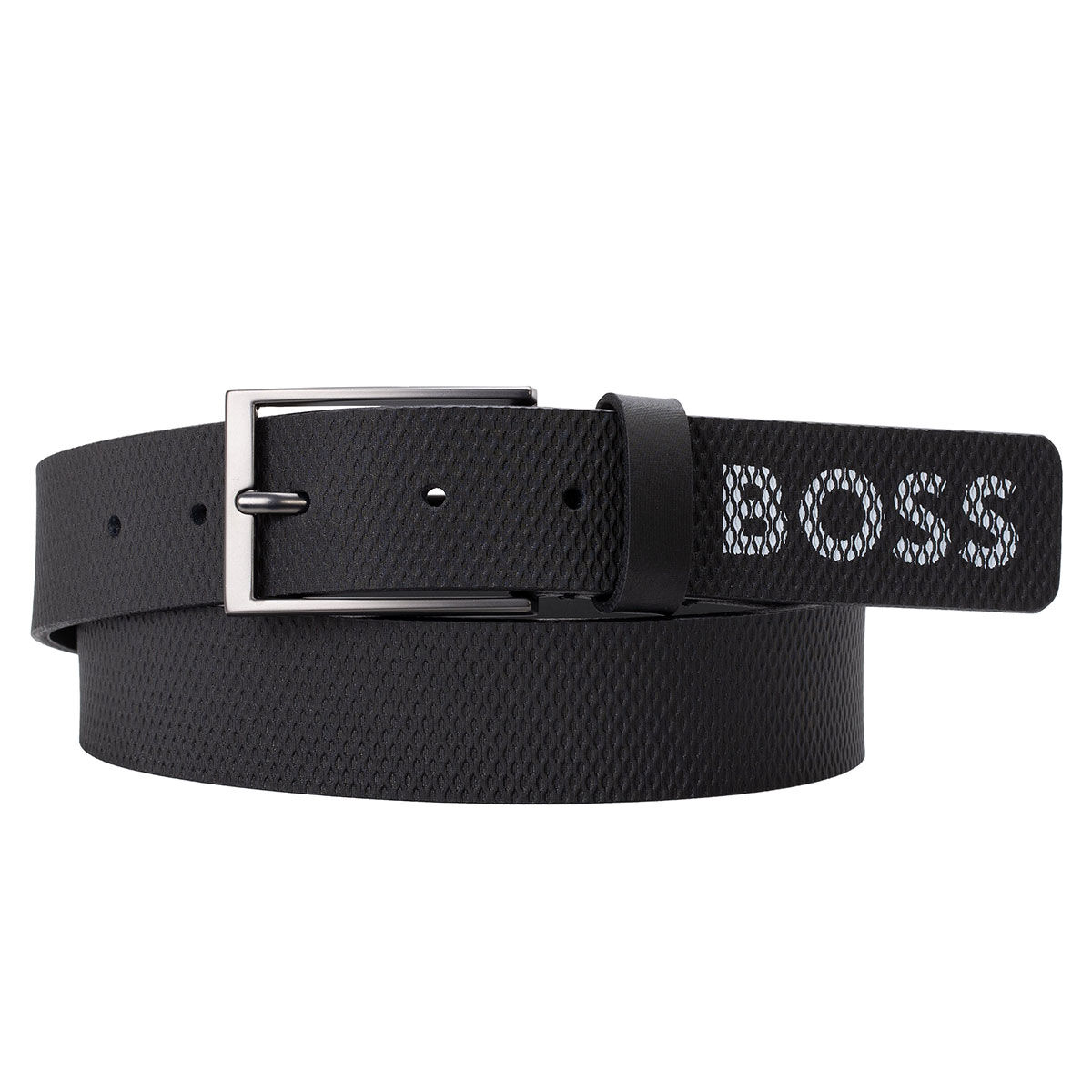 Hugo Boss Men’s Tino Net Golf Belt, Mens, Black, 85 cm | American Golf