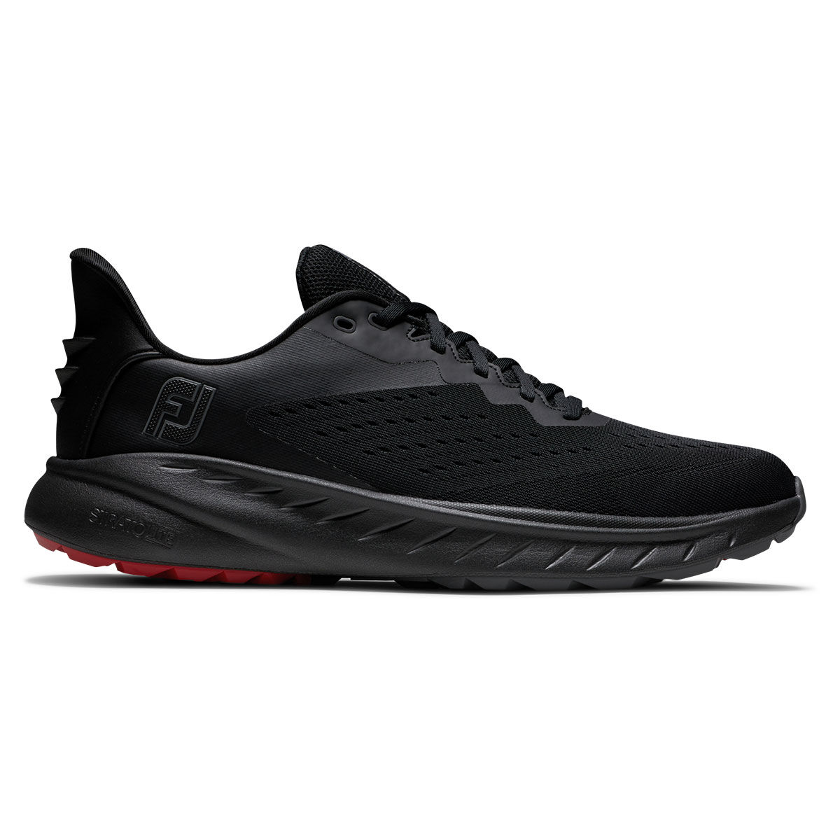 FootJoy Men’s Flex XP Waterproof Spikeless Golf Shoes, Mens, Black/red, 7, Regular | American Golf