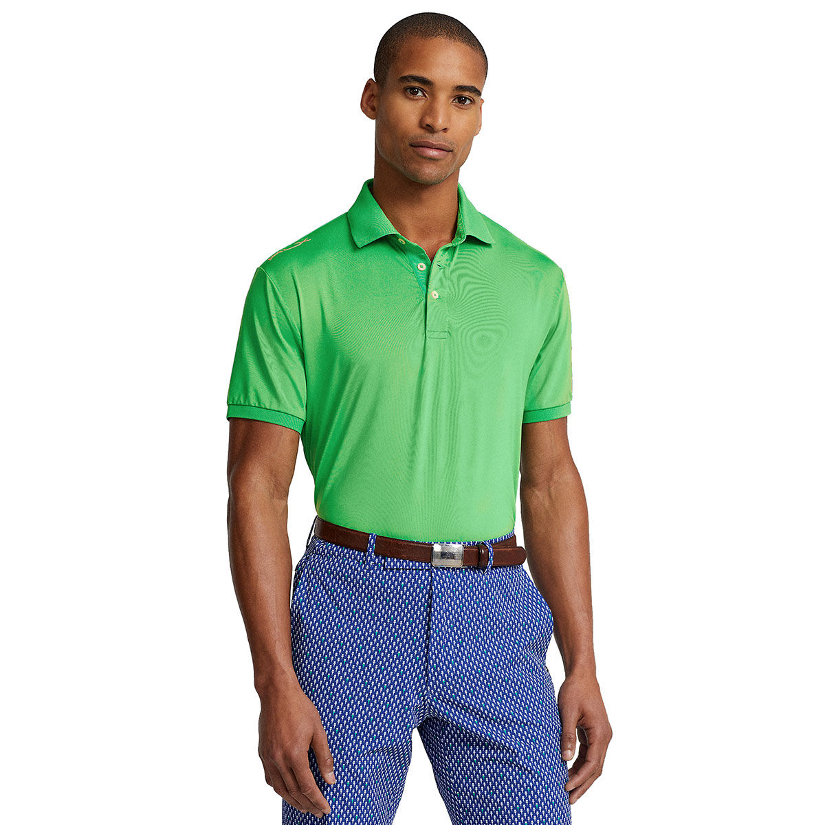 Ralph Lauren Men’s RLX Jersey Airflow Custom Slim Fit Performance Golf Polo Shirt, Mens, Vineyard green, Small | American Golf