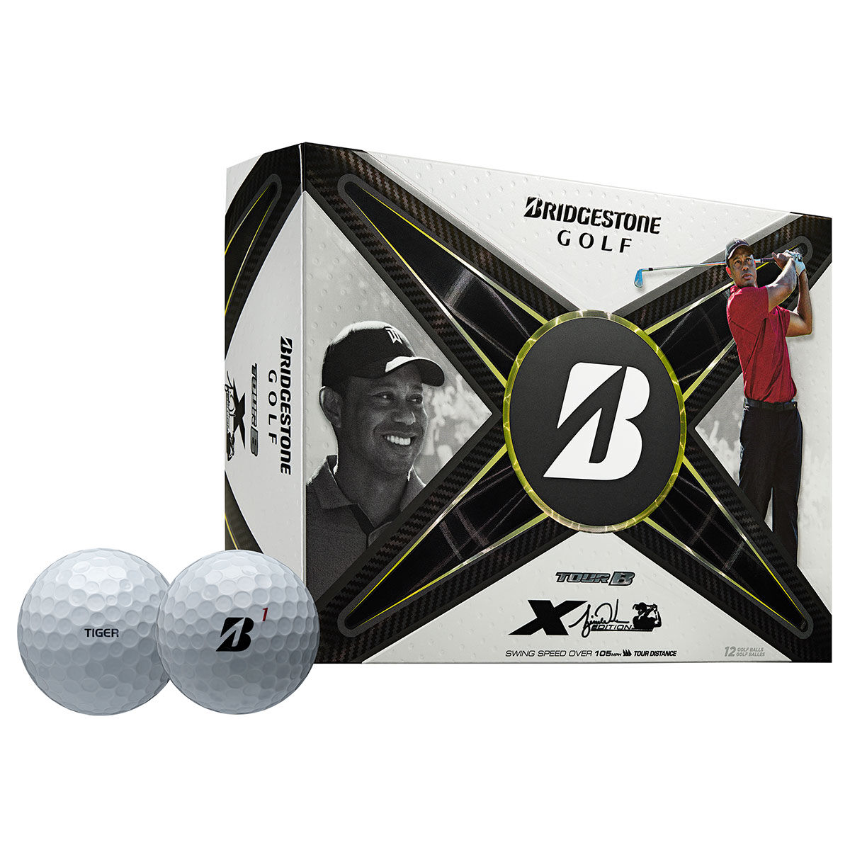 Bridgestone Tour BX TW Edition 12 Golf Ball Pack, Mens, White | American Golf