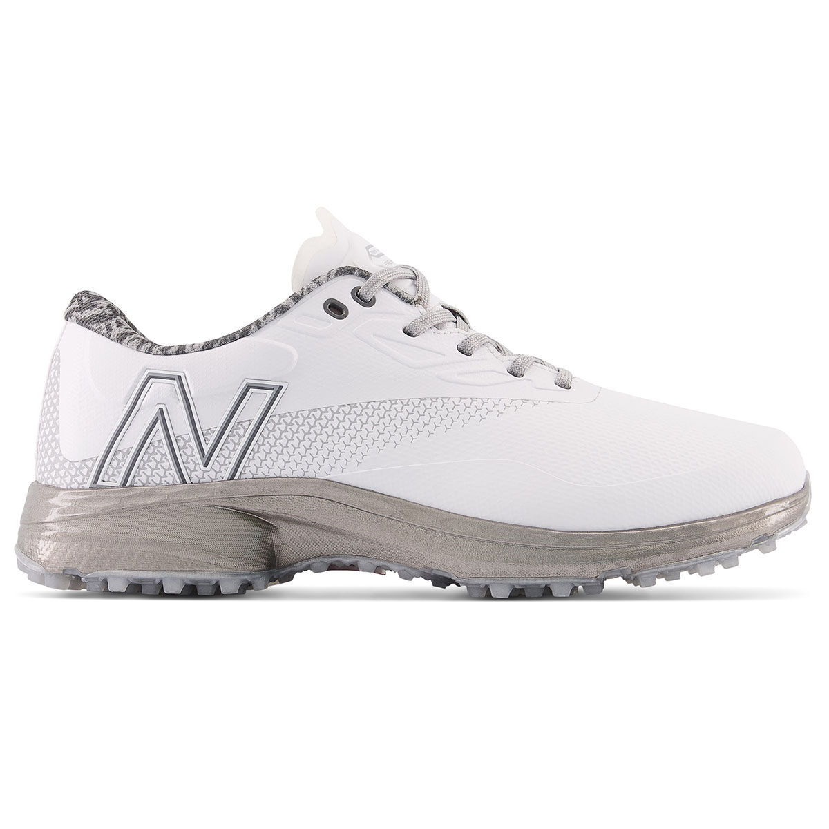 New Balance Men’s White and Grey Lightweight Fresh Foam X Defender Waterproof Spikeless Golf Shoes, Size: 10.5 | American Golf