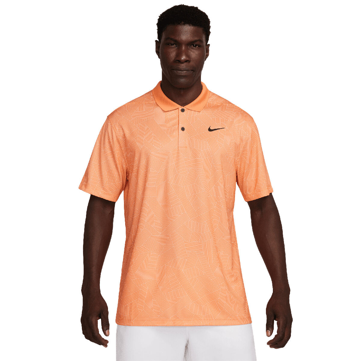 Nike Men’s Victory+ Cross Hatch Golf Polo Shirt, Mens, Orange trance/black, Small | American Golf