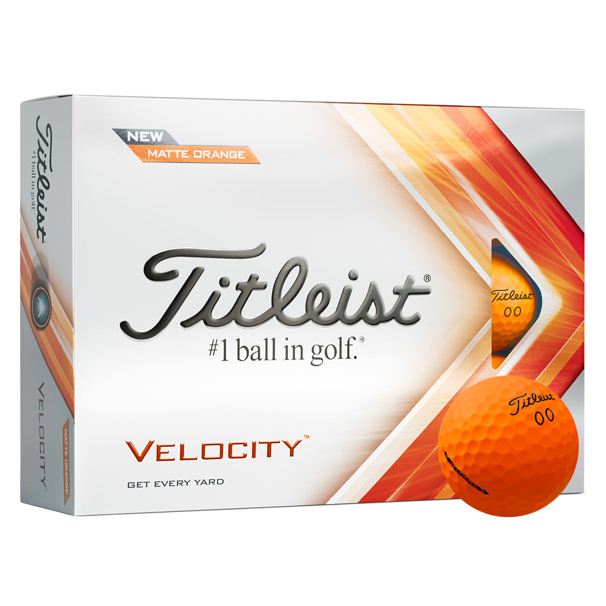 Titleist Velocity 12 Golf Ball Pack, Male, Orange | American Golf