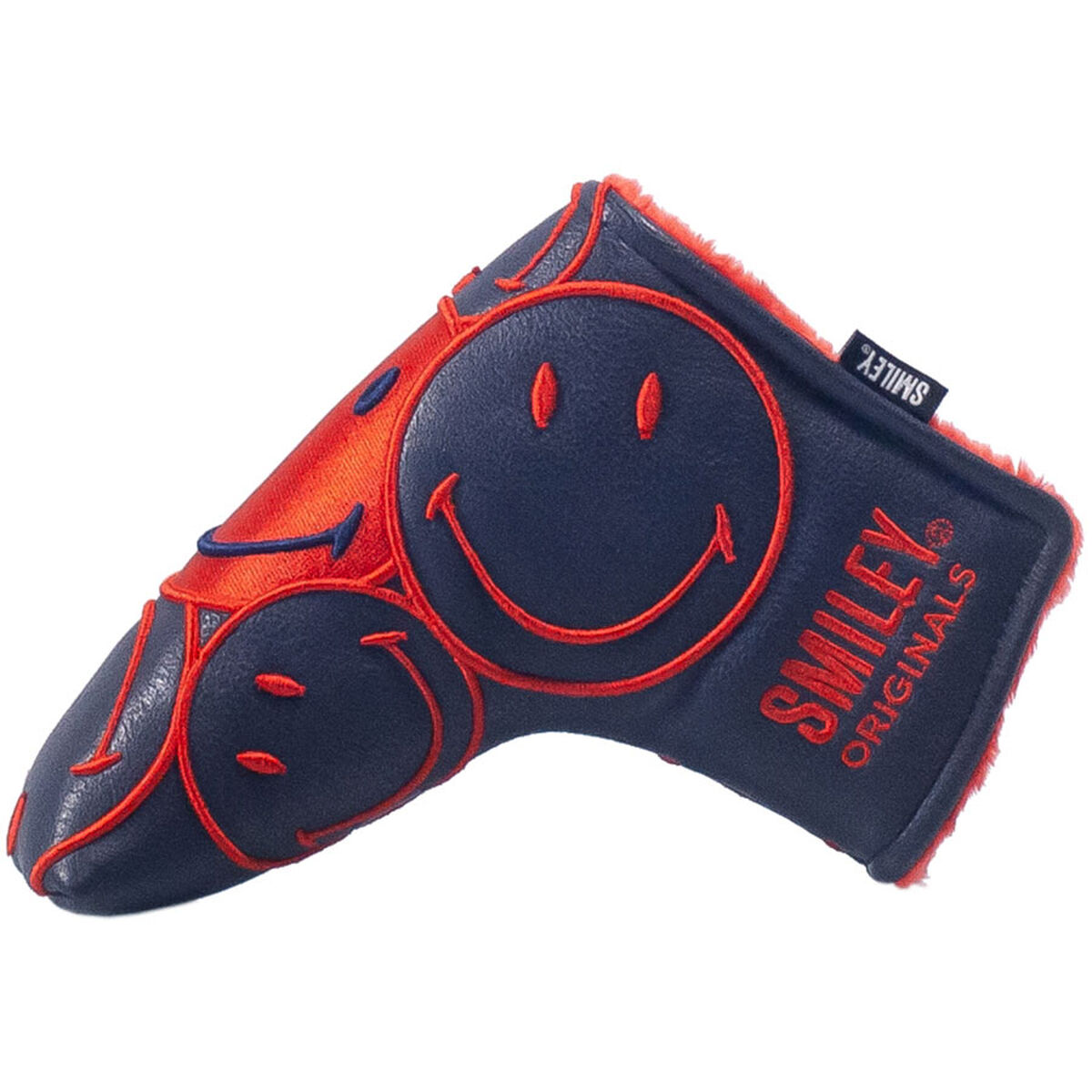 Smiley Original Stacked Blade Golf Putter Head Cover, Mens, Blade, Navy/red | American Golf