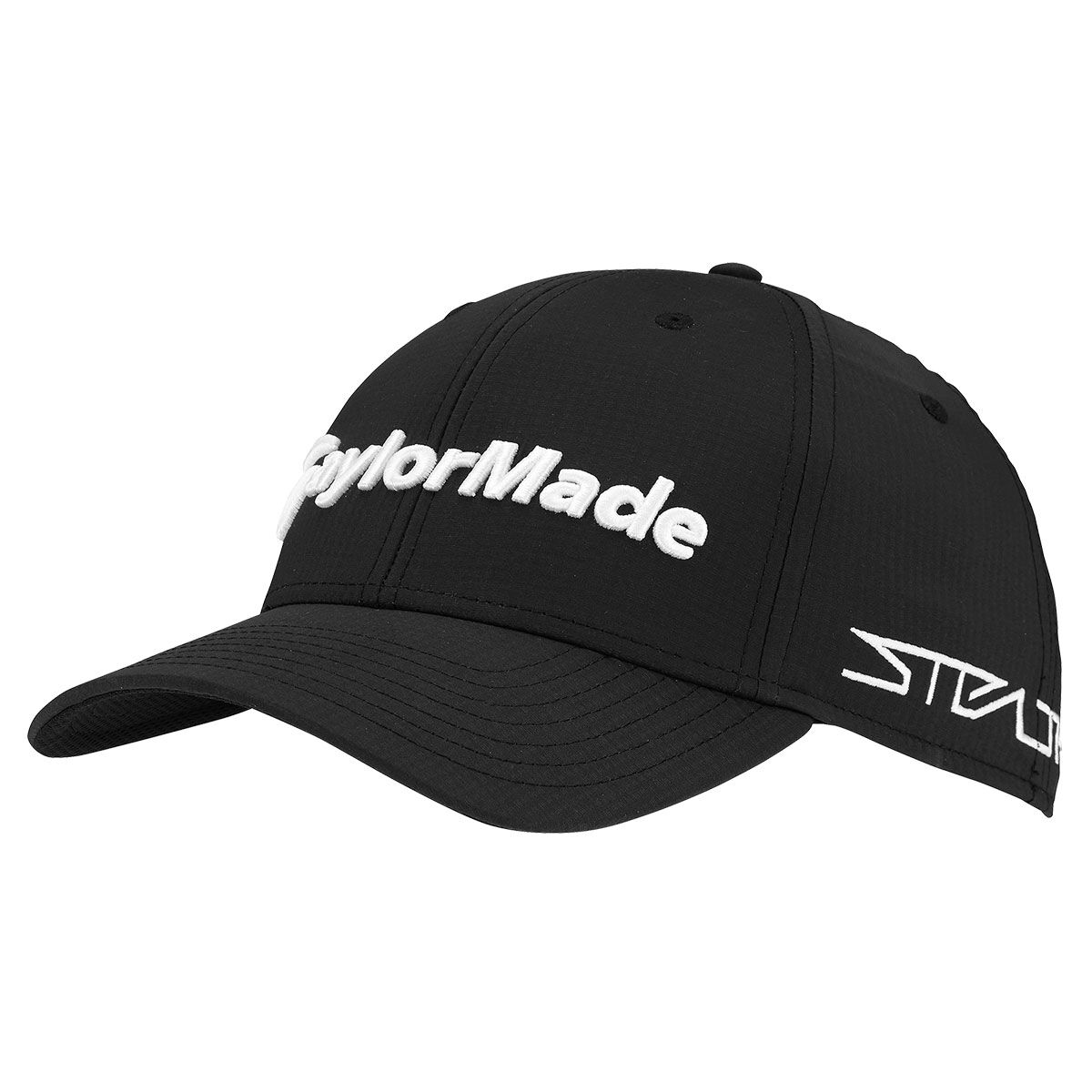TaylorMade Men’s Black and White Comfortable Embroidered Tour Radar Golf Cap | American Golf, One Size