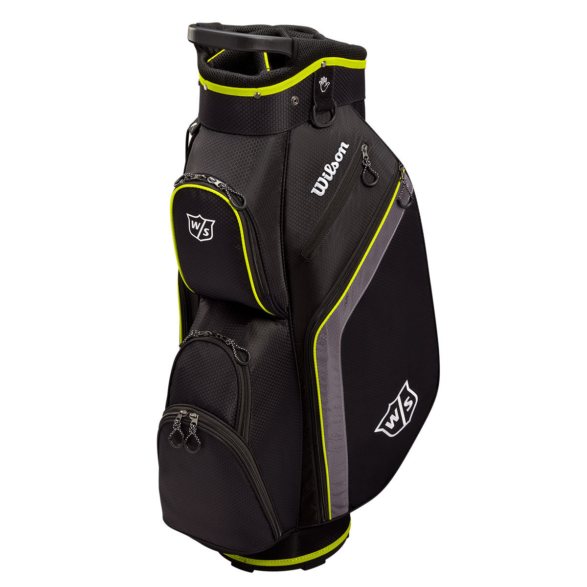 Wilson Staff Mens Black, Silver and Yellow Golf Lite III Golf Cart Bag, Size: One Size | American Golf