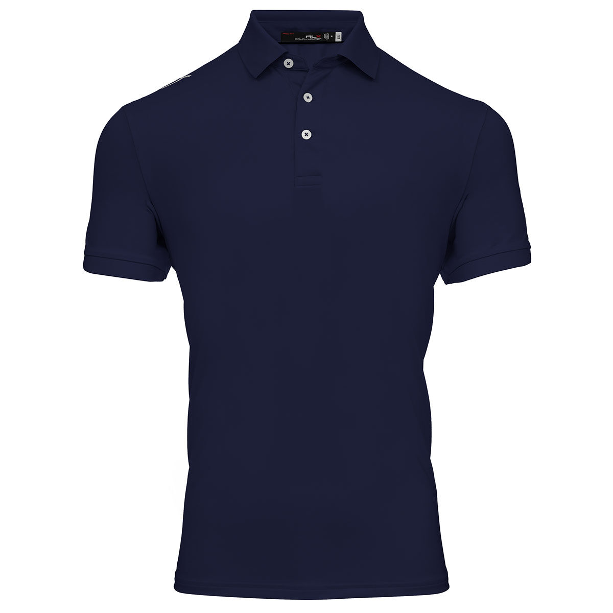 Ralph Lauren Mens Navy Blue Lightweight RLX Custom Slim Fit Golf Polo Shirt, Size: Small| American Golf