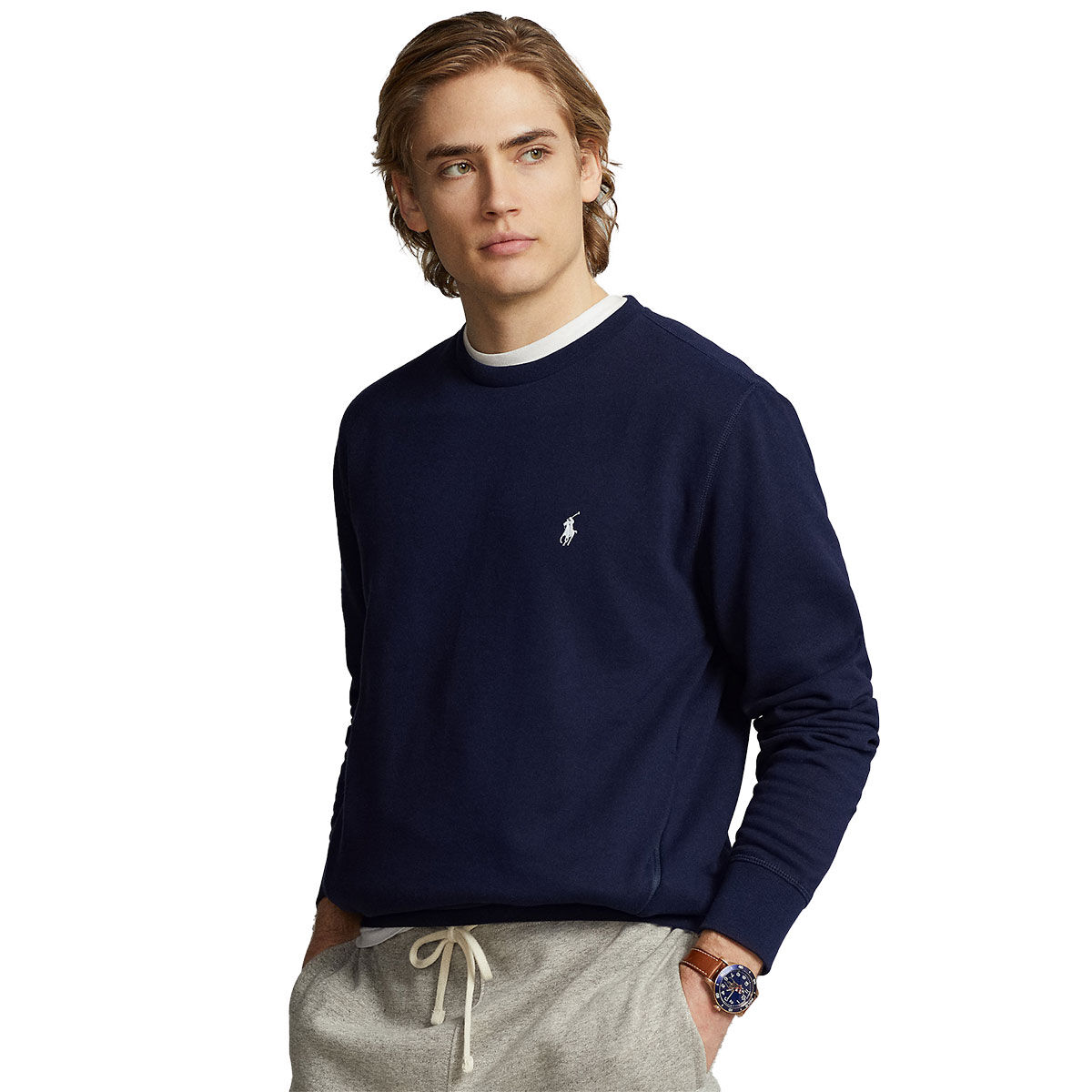Ralph Lauren Classic Fit Performance Golf Sweater, Mens, Navy blue, Large | American Golf