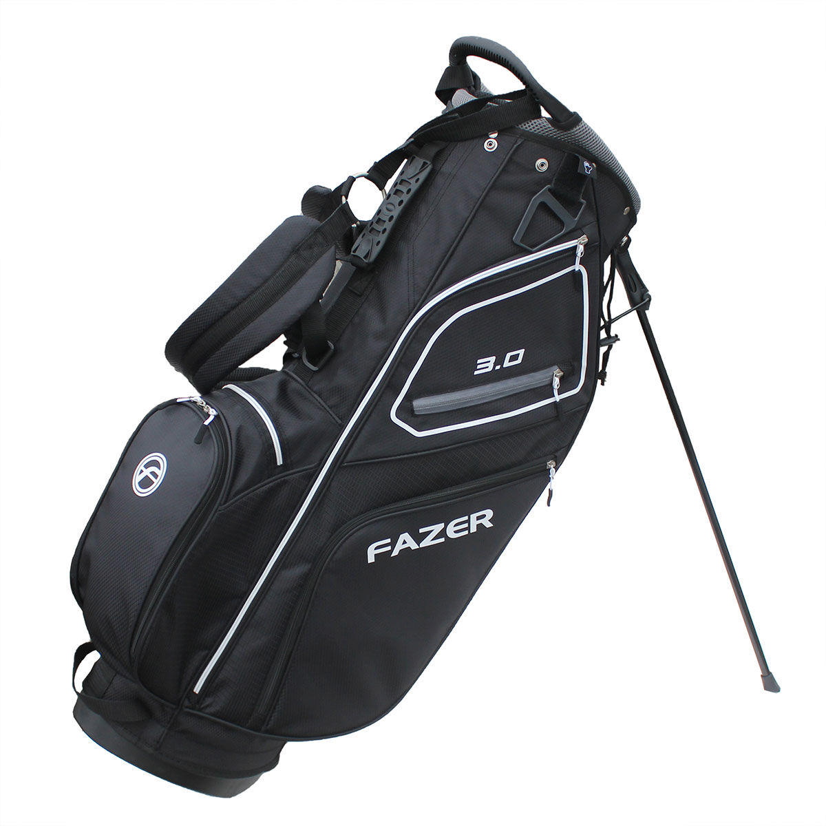 Fazer 3.0 Lightweight Golf Stand Bag, Black/silver, One Size | American Golf