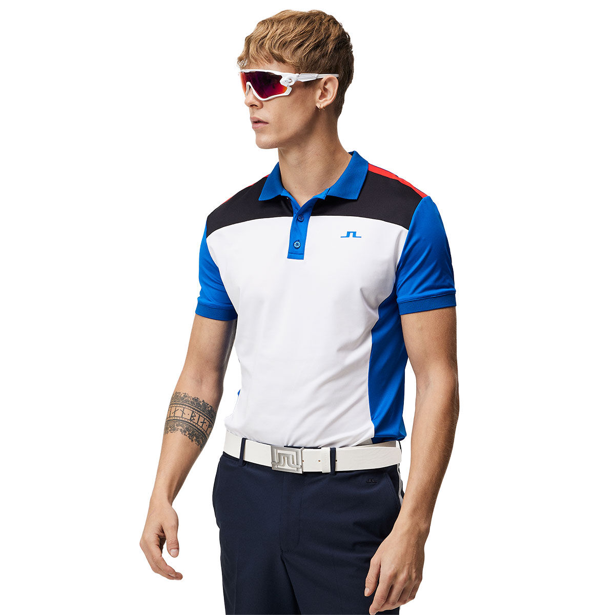 J.Lindeberg Men’s Roy Golf Polo Shirt, Mens, Lapis blue, Xl | American Golf