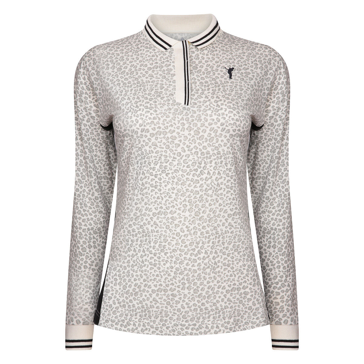 Ocean Tee Womens Cream Lightweight GOLFINO Long Sleeve Golf Polo Shirt, Size: XS | American Golf
