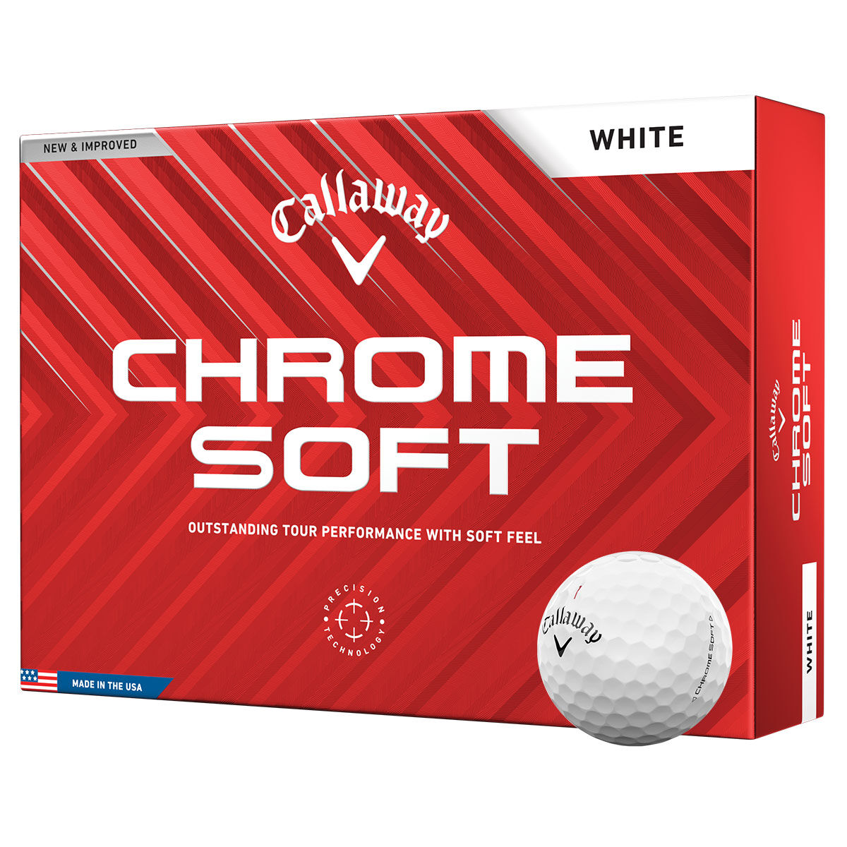 Callaway Chrome Soft 12 Golf Ball Pack, Mens, White | American Golf