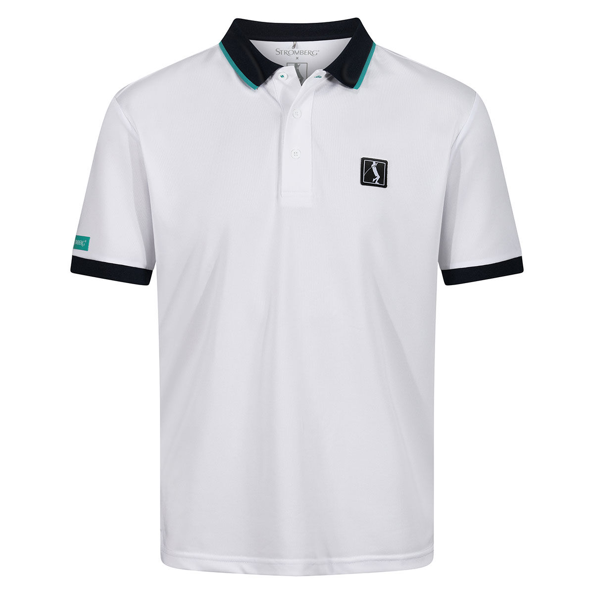 Stromberg Men’s Lee Sharpe Flag Golf Polo Shirt, Mens, White/navy, Xxl | American Golf