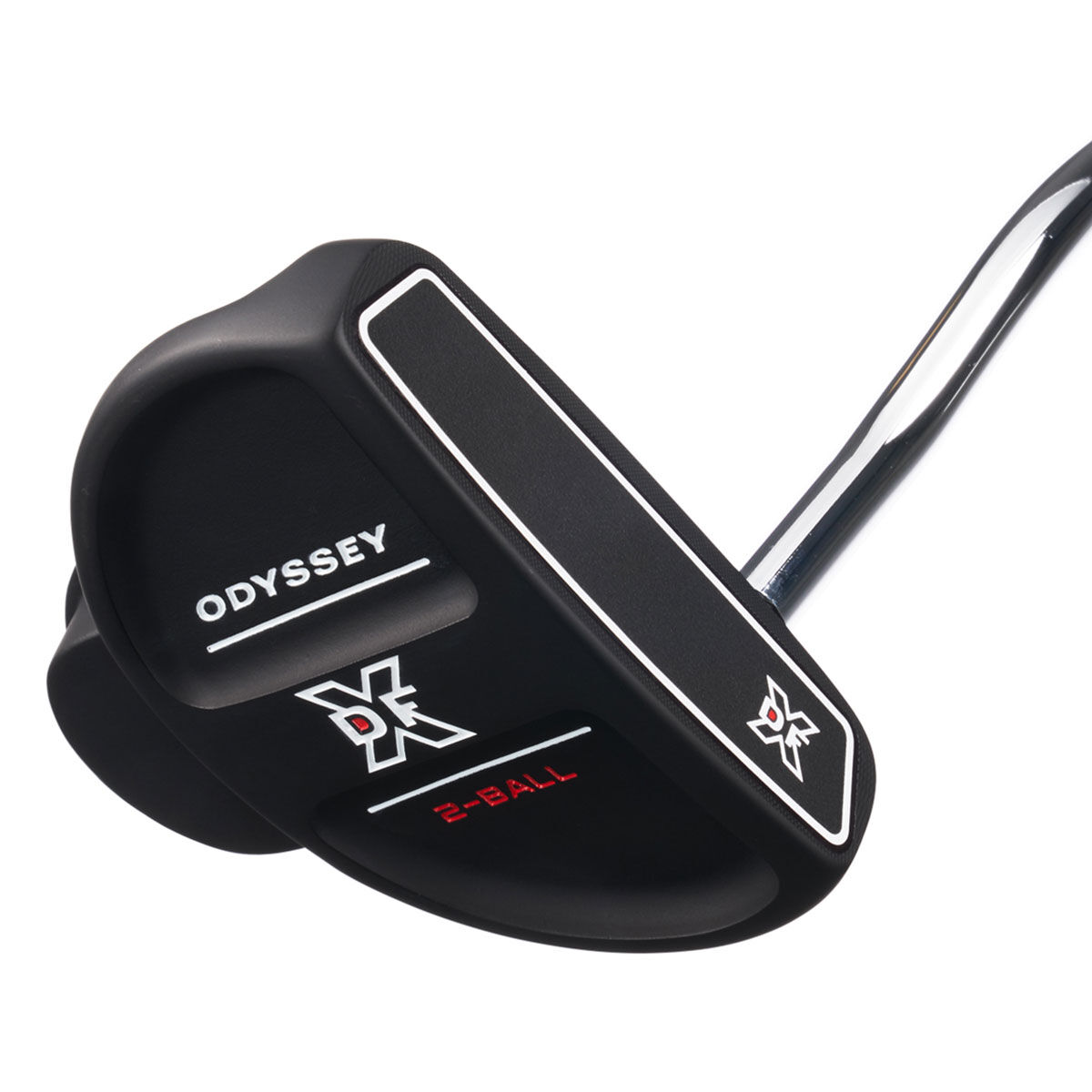 Odyssey Mens Black and Silver Dfx 2-Ball Os Left Hand Golf Putter, Size: 34"| American Golf, 34inches