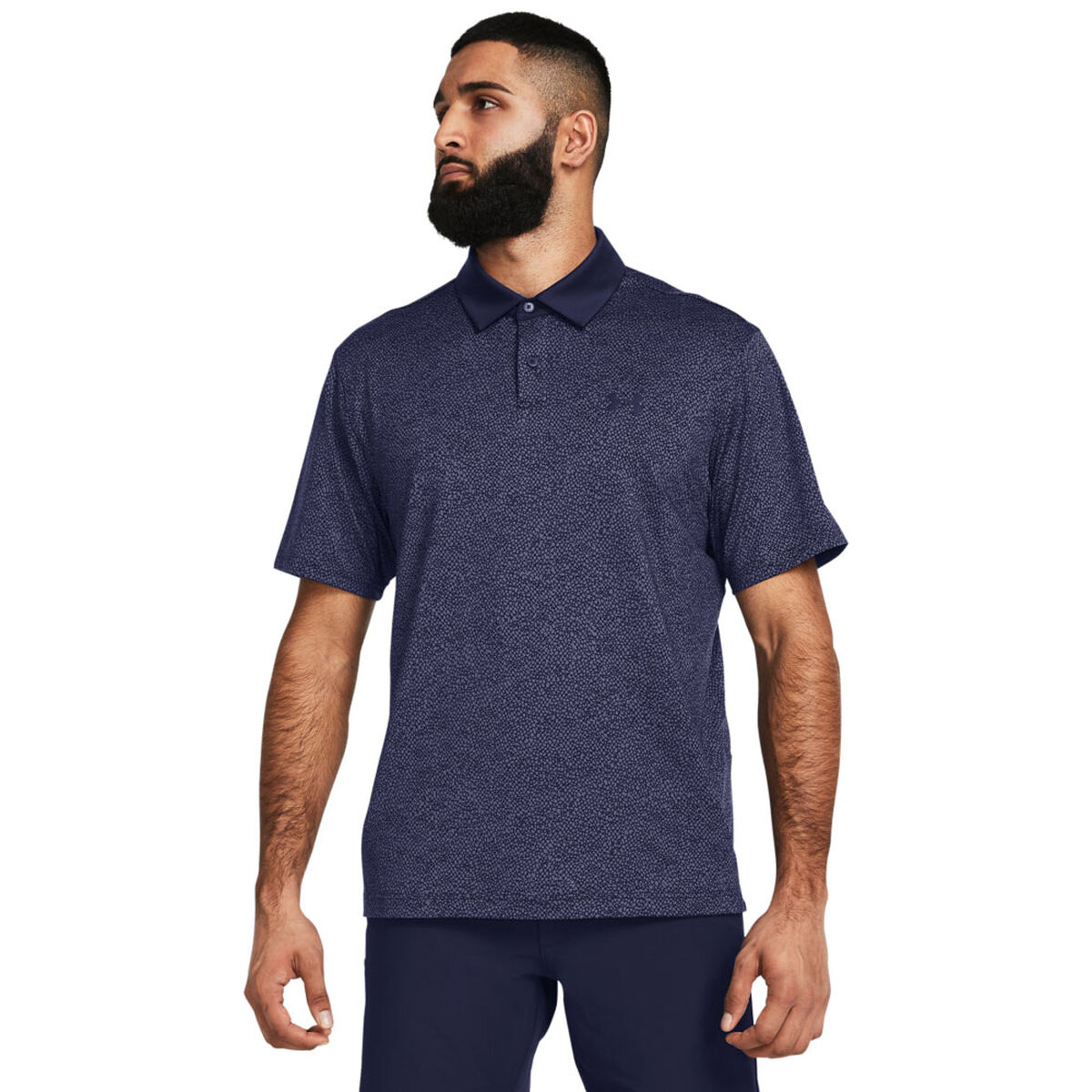 Under Armour Men’s T2G Printed Plain Golf Polo Shirt, Mens, Midnight navy, Xxl | American Golf