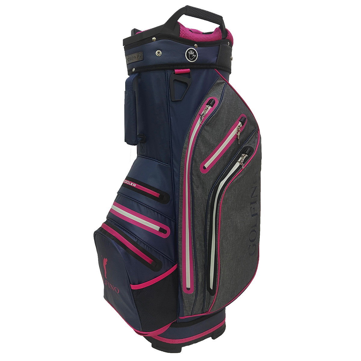 GOLFINO Womens Waterproof Golf Cart Bag, Female, Navy/pink, One Size | American Golf