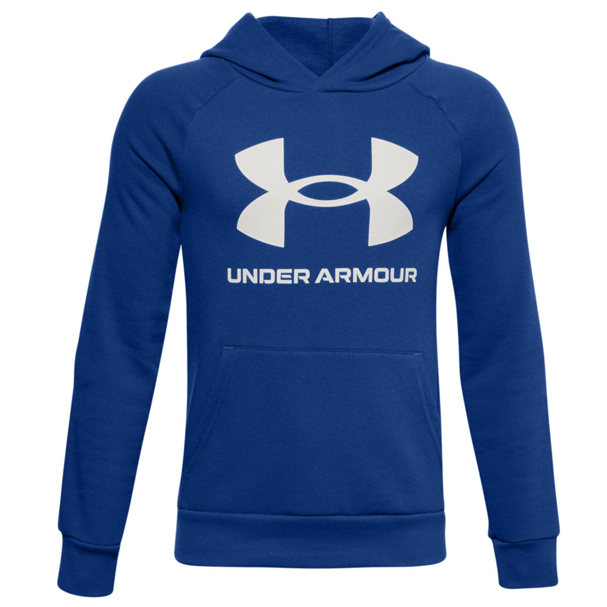 Under Armour Junior Rival Fleece Golf Hoodie, Unisex, Royal/onlyx white, 11-12 years | American Golf