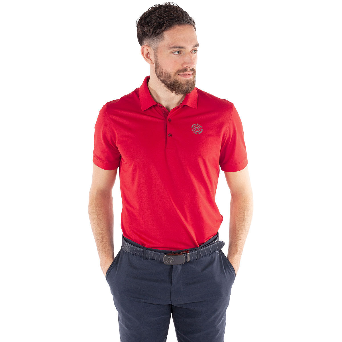 Galvin Green Men’s Max UV Golf Polo Shirt, Mens, Red, Small | American Golf