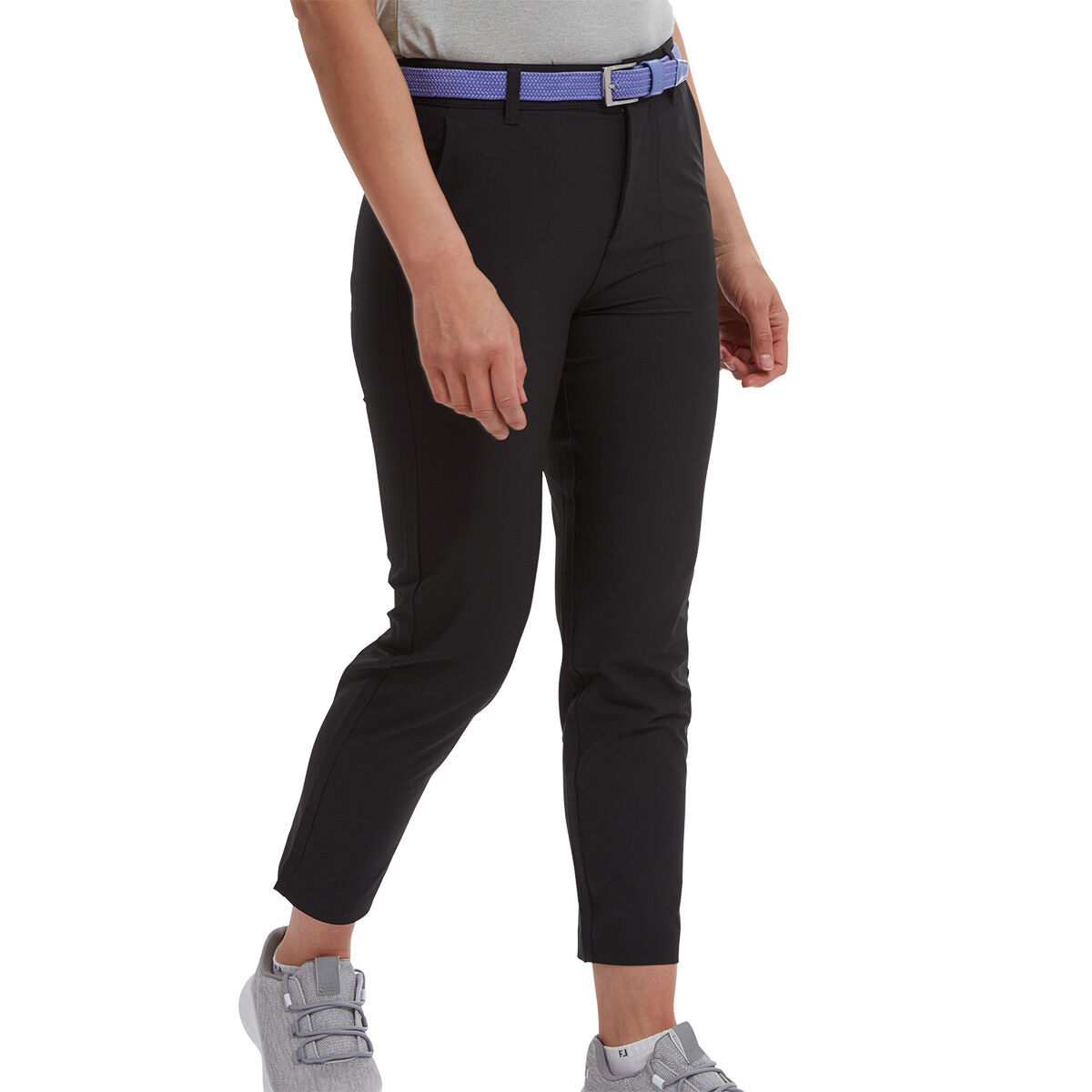 FootJoy Essentials Stretch Cropped Womens Golf Trousers, Female, Black, 14 | American Golf