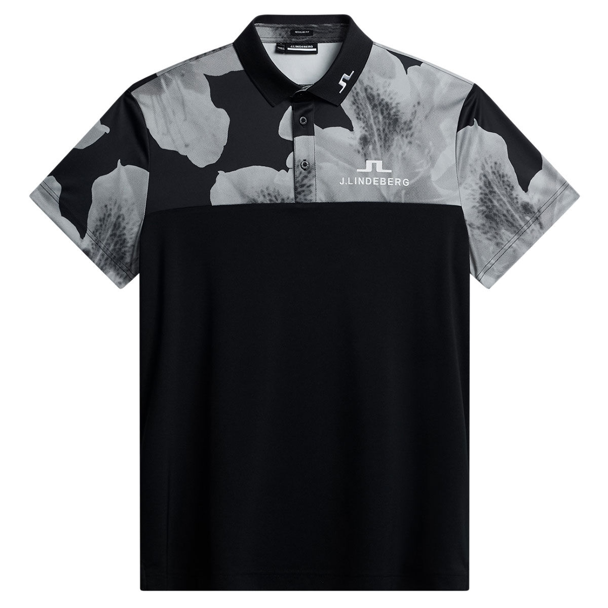 J.Lindeberg Men’s Jeff Tour Golf Polo Shirt, Mens, Black, Large | American Golf