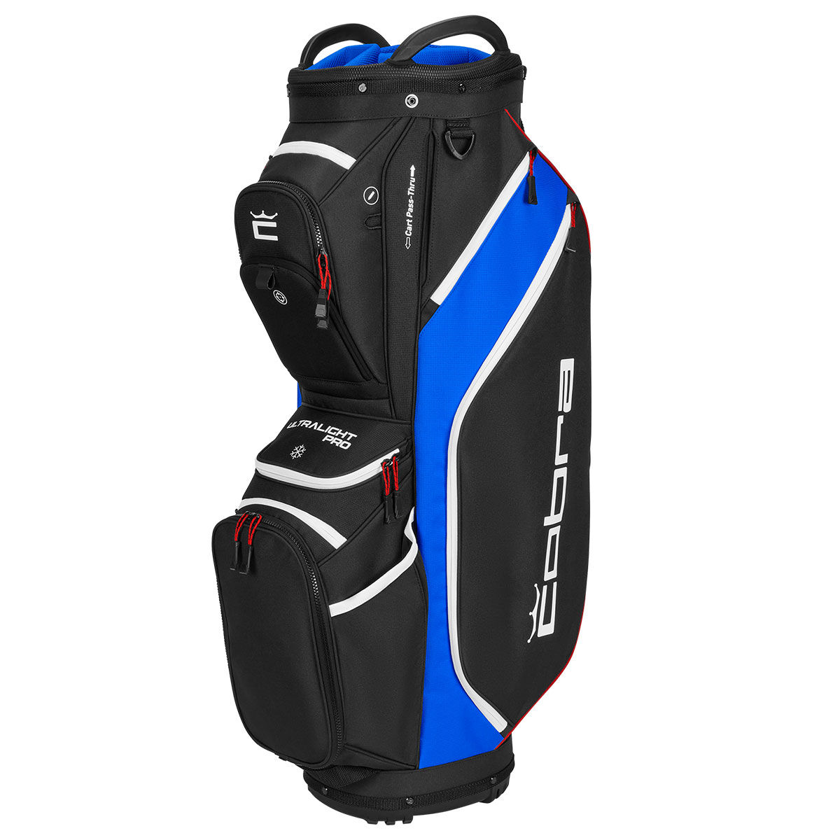 COBRA ULTRALIGHT Pro Lightweight Golf Cart Bag, Black/electric blue | American Golf