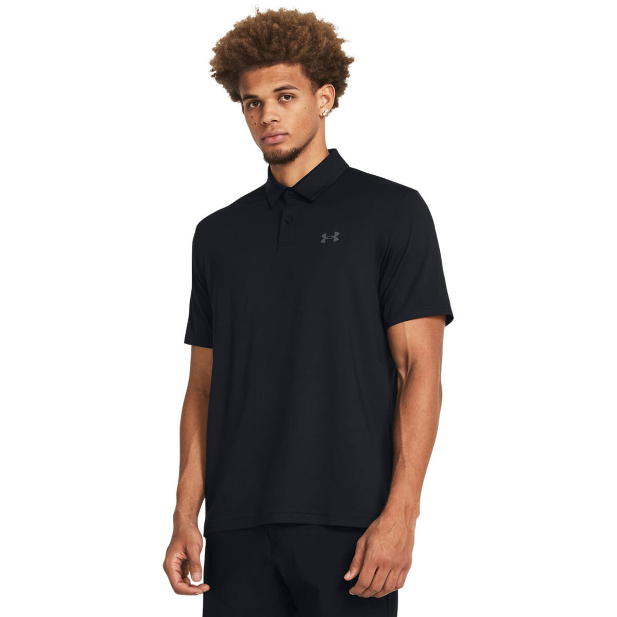 Under Armour Men’s T2G Golf Polo Shirt, Mens, Black, Small | American Golf