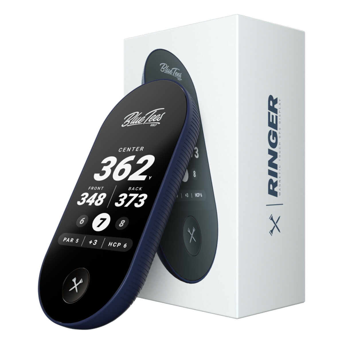 Blue Tees Ringer Handheld Golf GPS, Mens, Navy/grey/white | American Golf