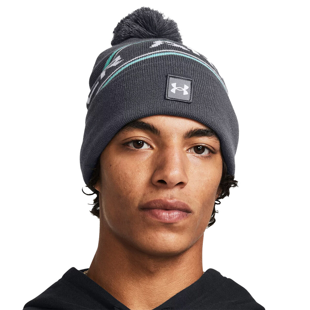 Under Armour Men’s Halftime Pom Golf Beanie, Mens, Pitch gray/halo gray, One size | American Golf