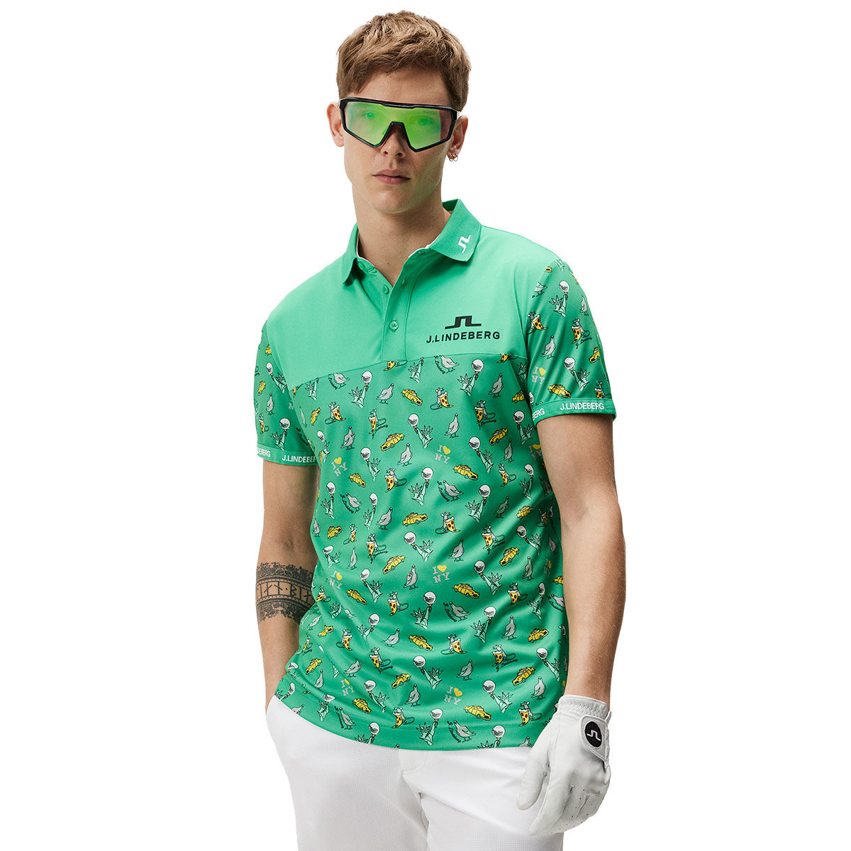 J.Lindeberg Men’s Jeff PGA Golf Polo Shirt, Mens, Blarney, Small | American Golf