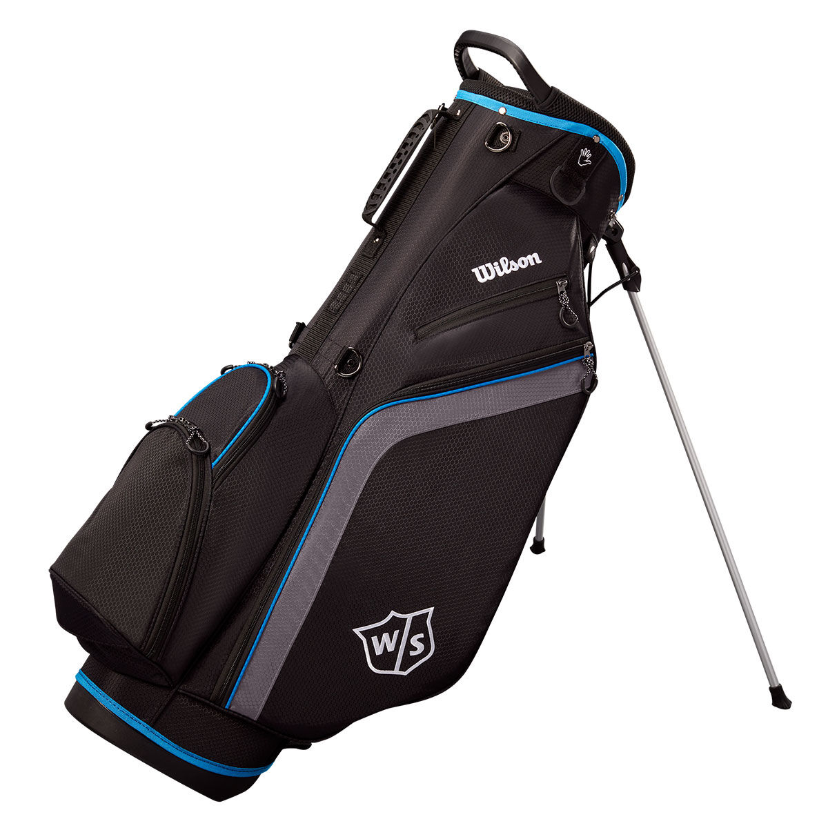 Wilson Staff Mens Black, Charcoal and Blue Golf Lite III Golf Stand Bag, Size: One Size | American Golf