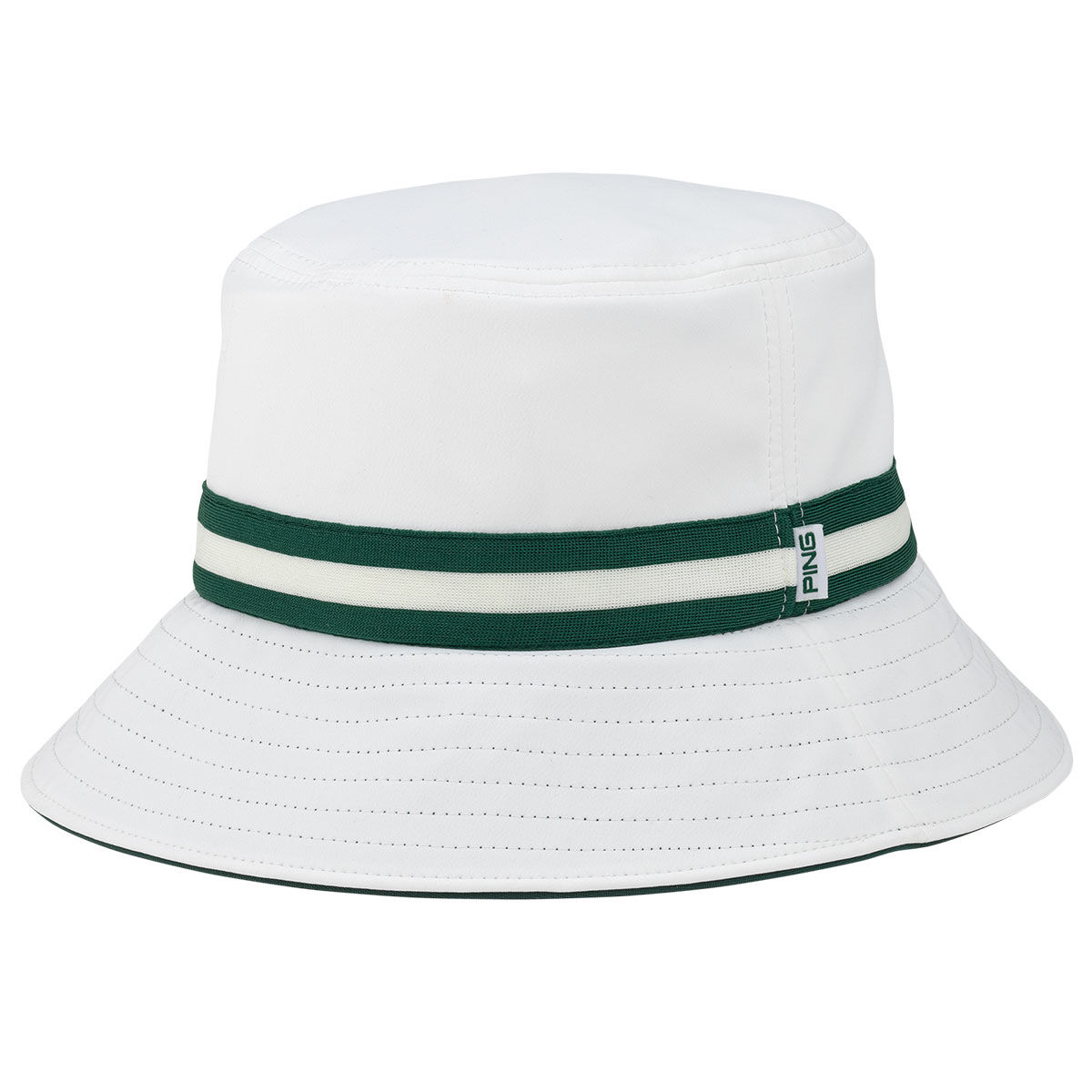 PING Men’s Looper Golf Bucket Hat, Mens, White Green, One size | American Golf