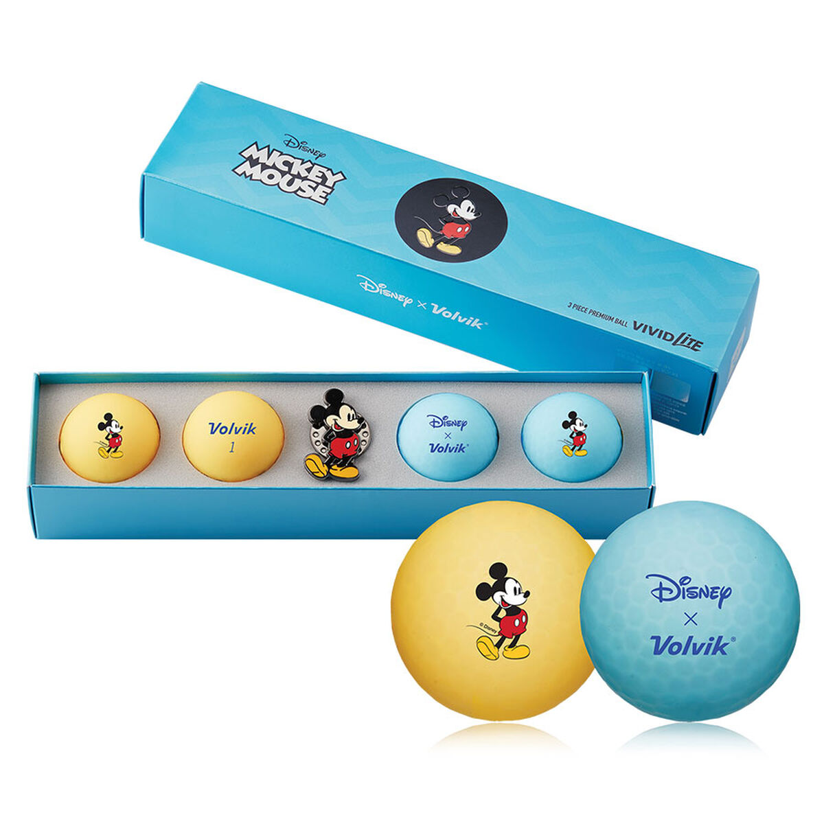 Volvik Vivid Lite Disney 4 Golf Ball Pack, Mens, Mickey mouse | American Golf