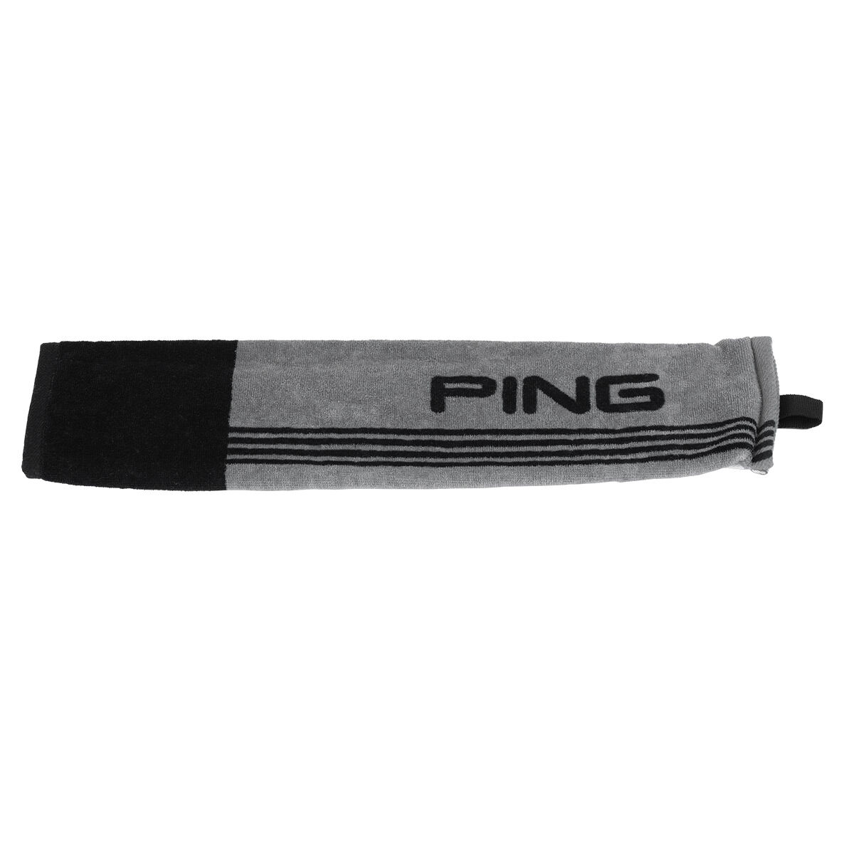 Ping Grey and Black Colour Block 214 Trifold Golf Towel| American Golf, One Size