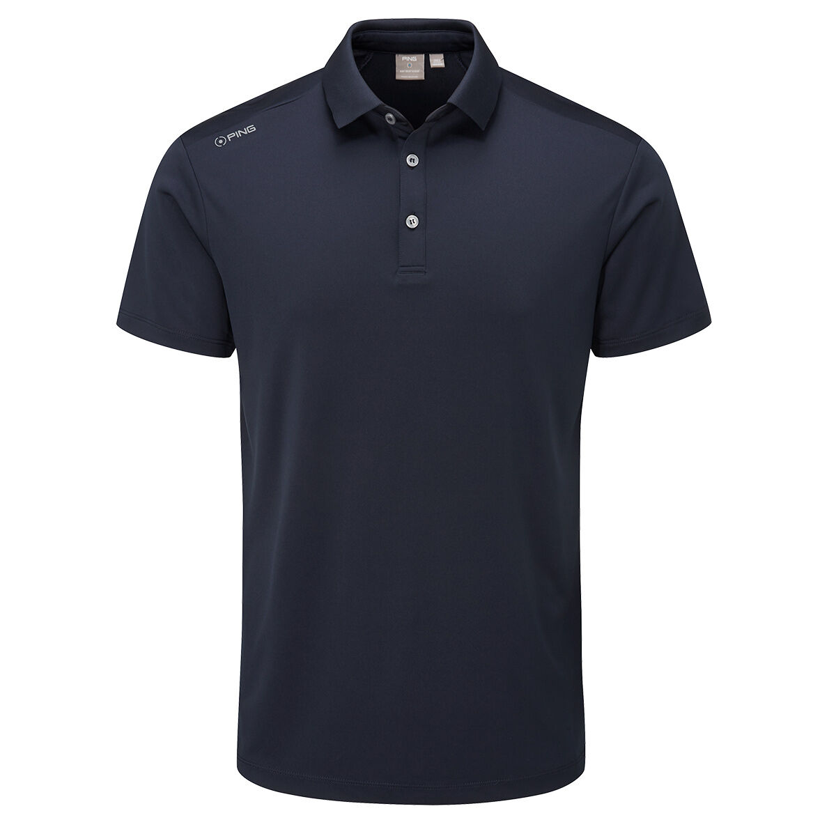 PING Men’s Lindum Stretch Golf Polo Shirt, Mens, Navy blue, Large | American Golf