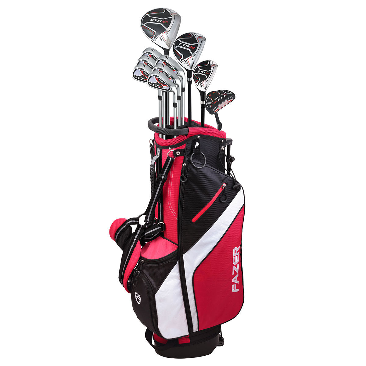 Fazer Mens, Red, Black, Silver Ctr25 Graphite Complete Golf Package Set, Size: Left Hand | American Golf