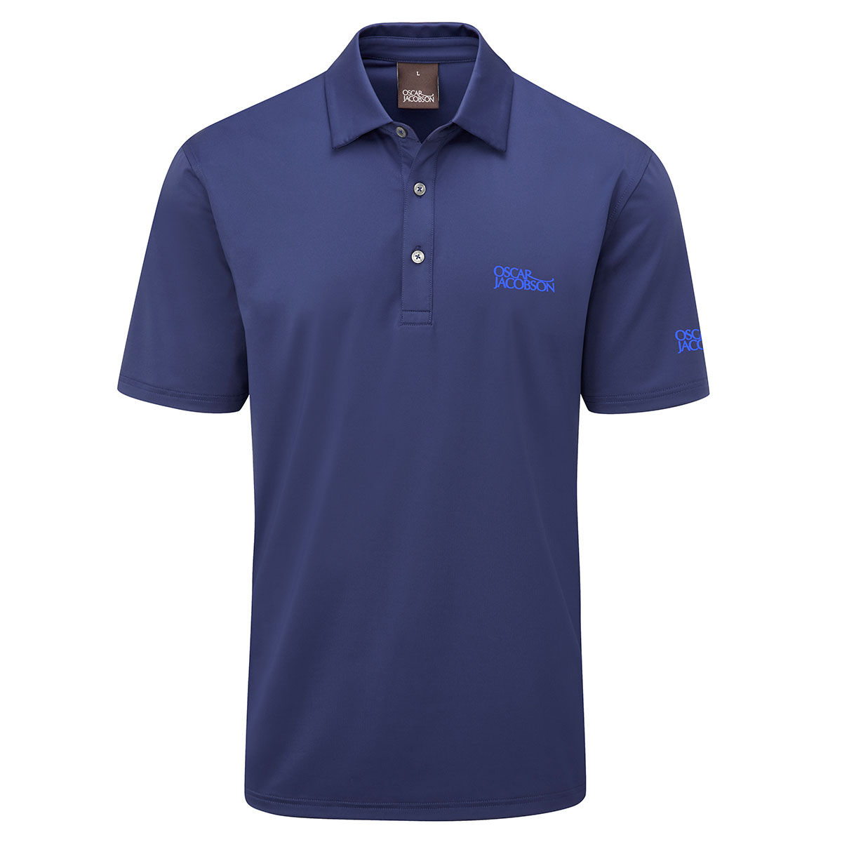 Oscar Jacobson Men’s Chap Tour Stretch Golf Polo Shirt, Mens, Navy blue, Small | American Golf