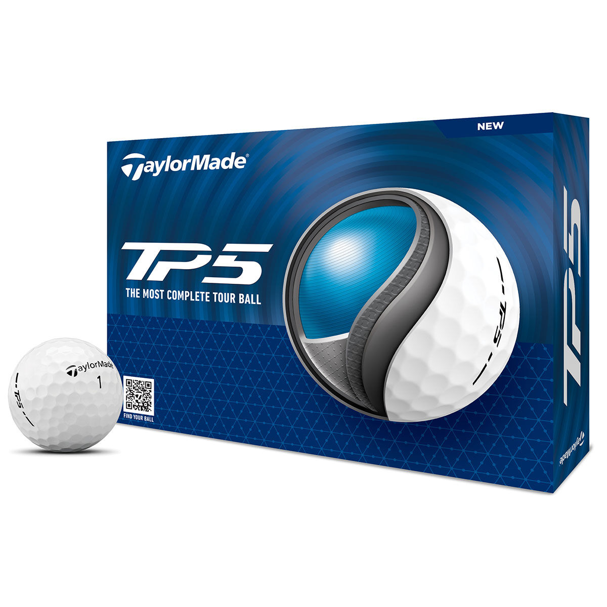 TaylorMade TP5 12 Golf Ball Pack, Mens, White | American Golf