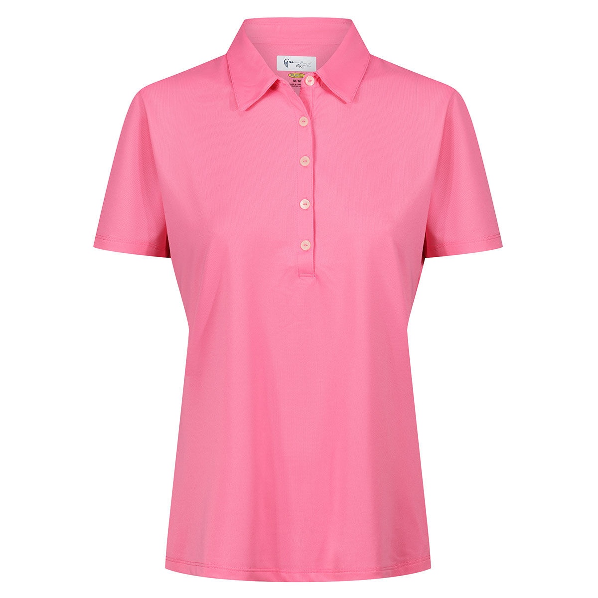 Greg Norman Womens Shark Logo Golf Polo Shirt, Female, Peony, Small | American Golf