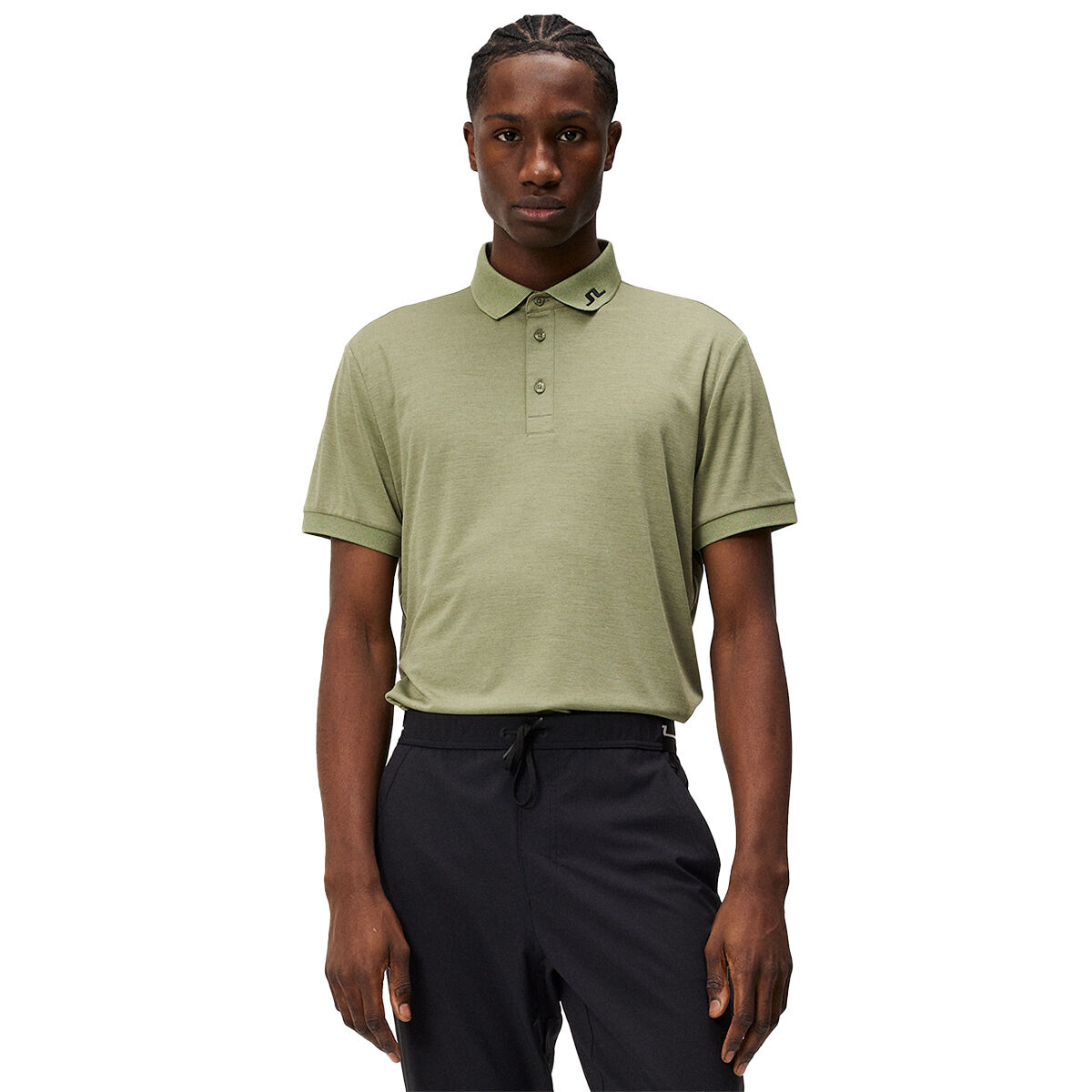 J.Lindeberg Men’s KV Golf Polo Shirt, Mens, Oil green, Small | American Golf