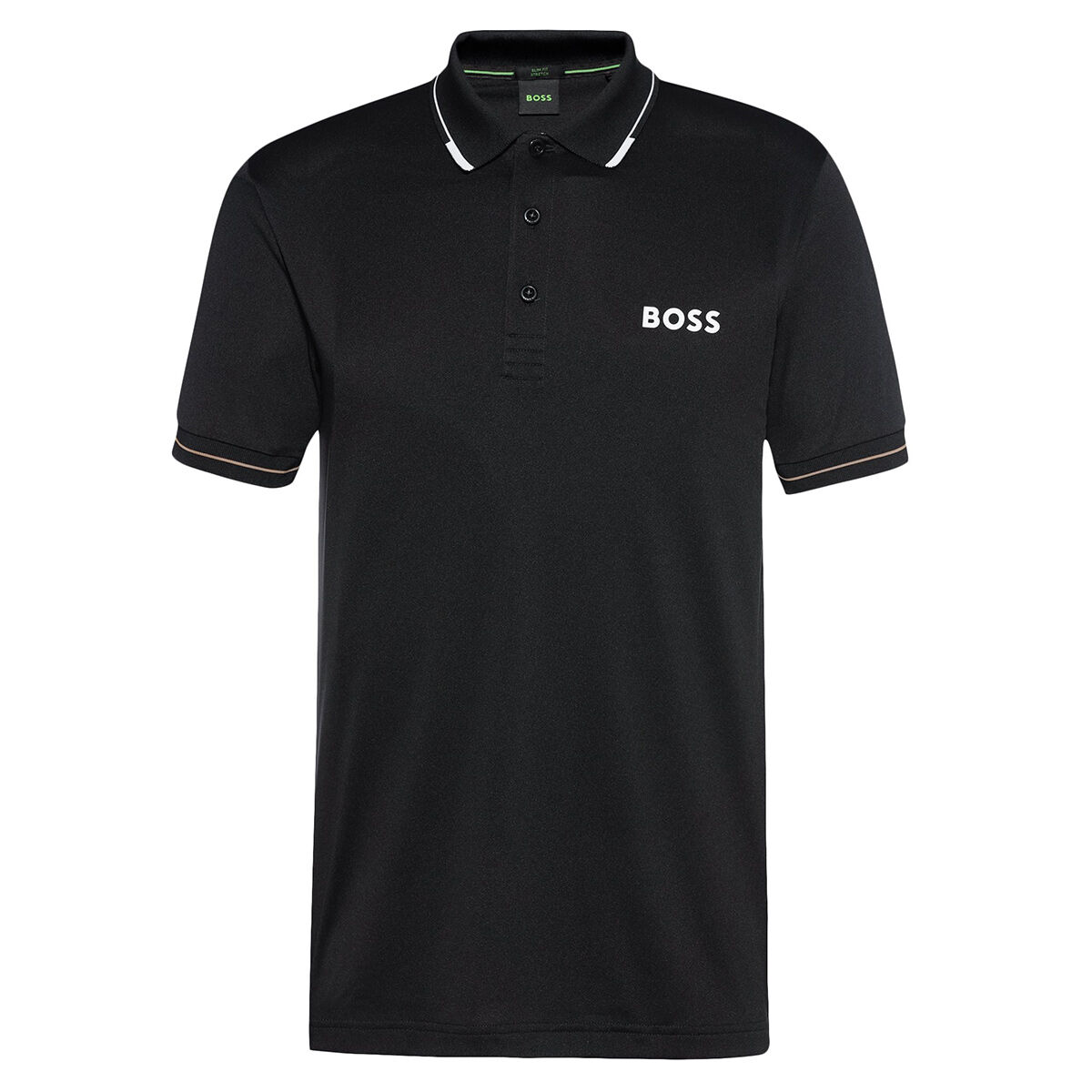 Hugo Boss Men’s Paul Pro Golf Polo Shirt, Mens, Black, Small | American Golf