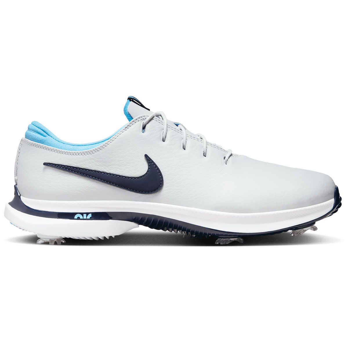 Nike Air Zoom Victory Tour 3 Waterproof Spiked Golf Shoes, Mens, Pure platinum/obsidian/white, 8 | American Golf