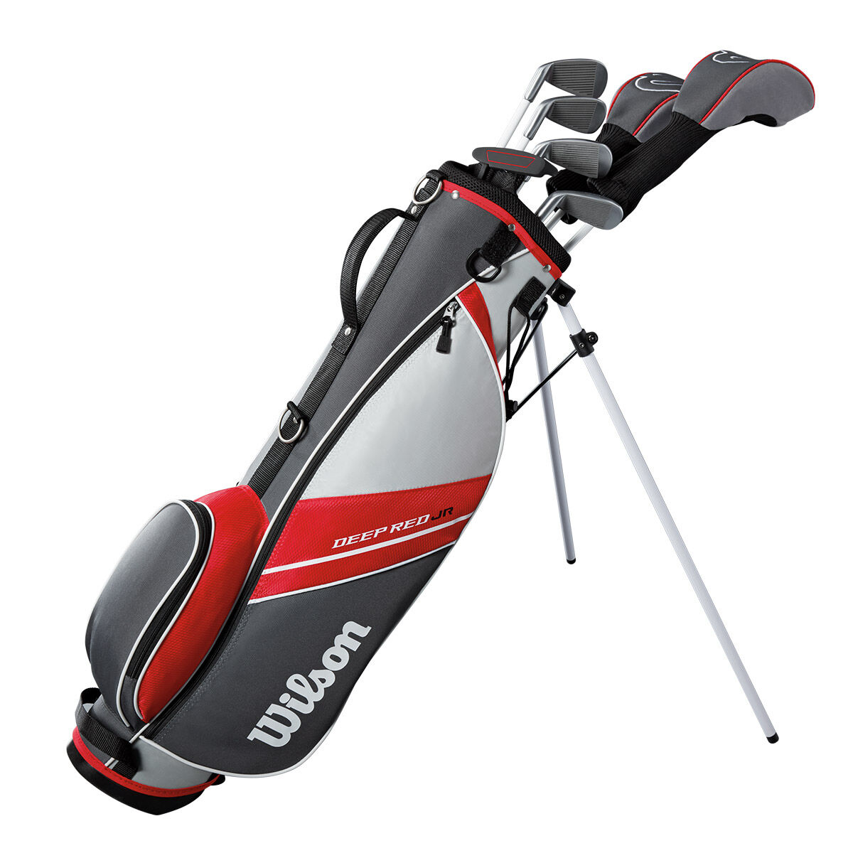 Wilson Deep Red Power Junior Right Hand Golf Stand Bag, Size: 11-12