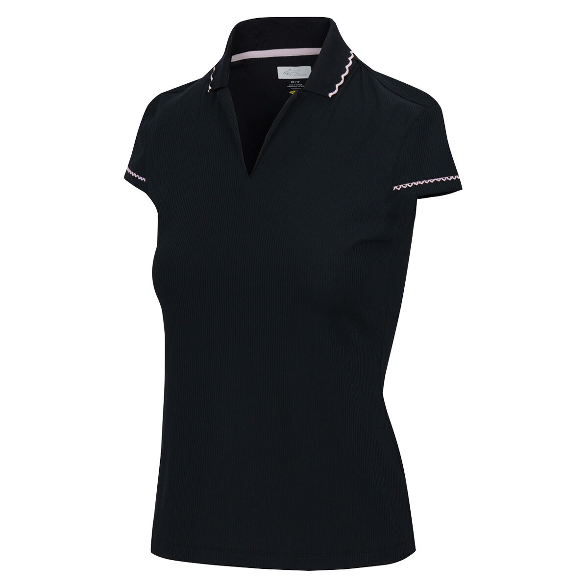 Greg Norman Womens Chateau Golf Polo Shirt, Female, Black, Large | American Golf