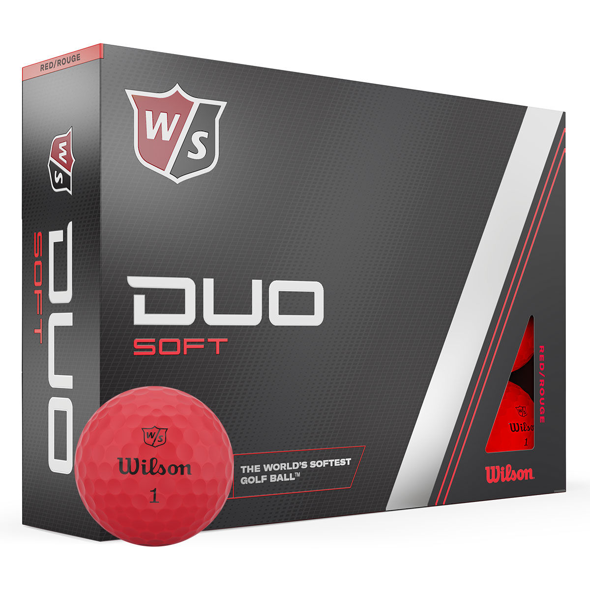 Wilson Staff Wilson DUO Soft 12 Golf Ball Pack, Mens, Red, NA | American Golf
