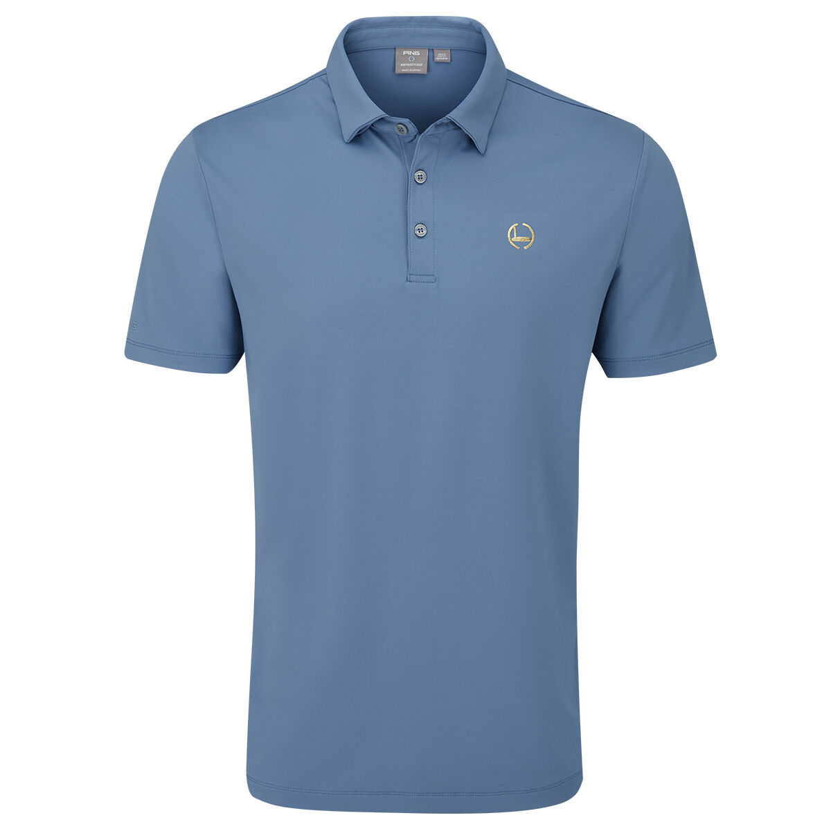 PING Men’s Gold Golf Putter Golf Polo Shirt, Mens, Coronet blue, Small | American Golf