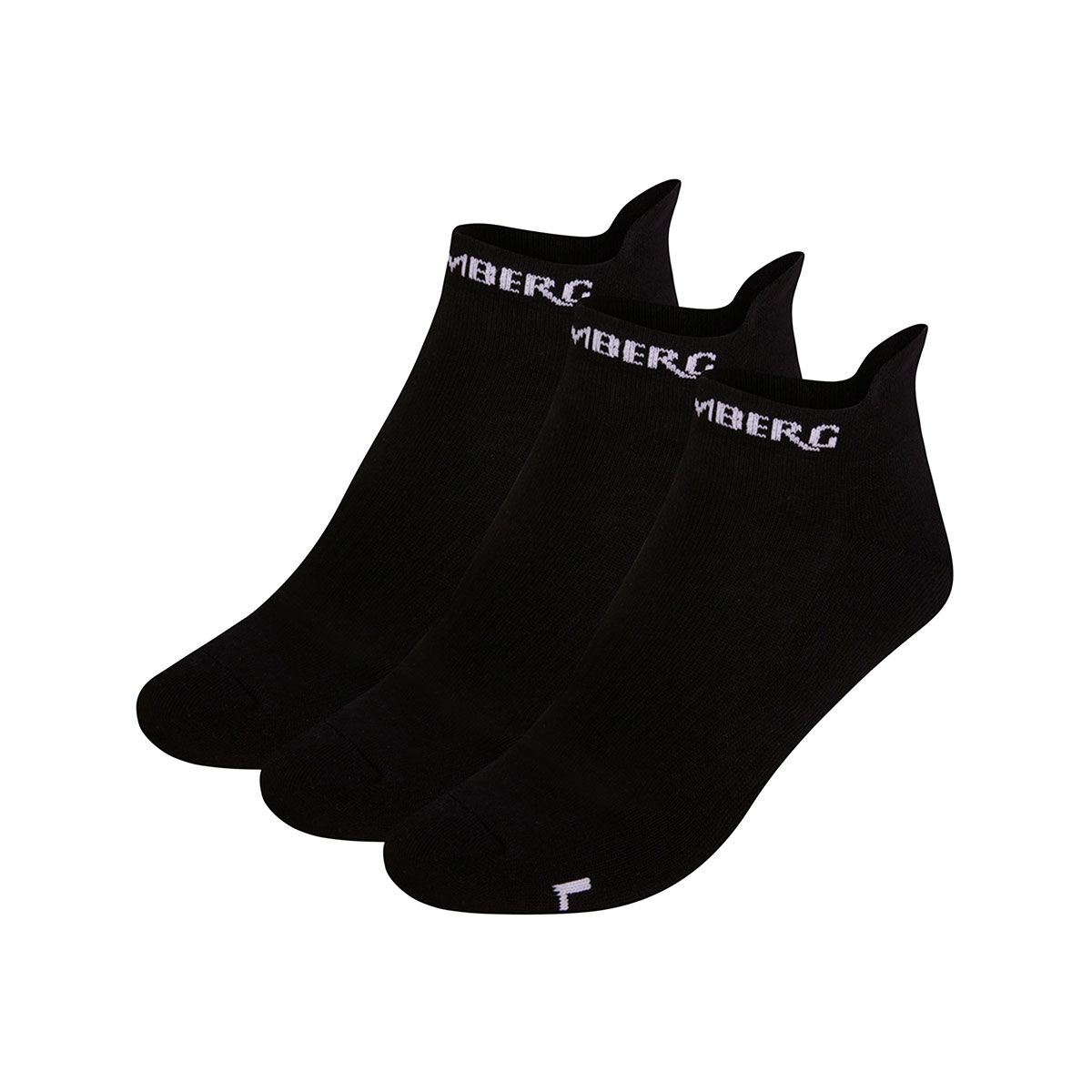 Stromberg Mens Black Comfortable Dial Pack of 3 Liner Golf Socks, Size: 6-8.5  | American Golf