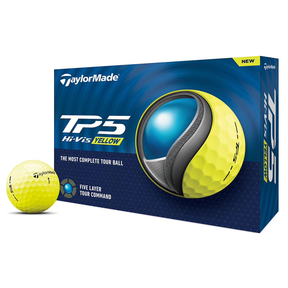 TaylorMade TP5 12 Golf Ball Pack, Mens, Yellow | American Golf